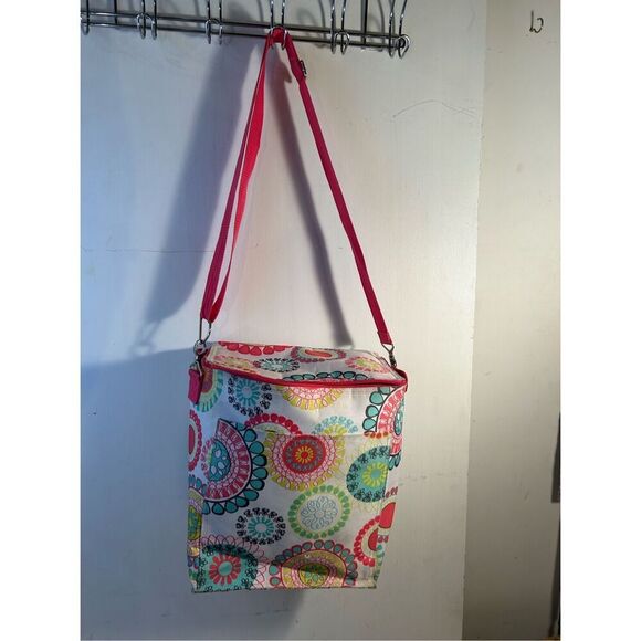 31 thirty one insulated picnic tote pink circles - Picture 1 of 11
